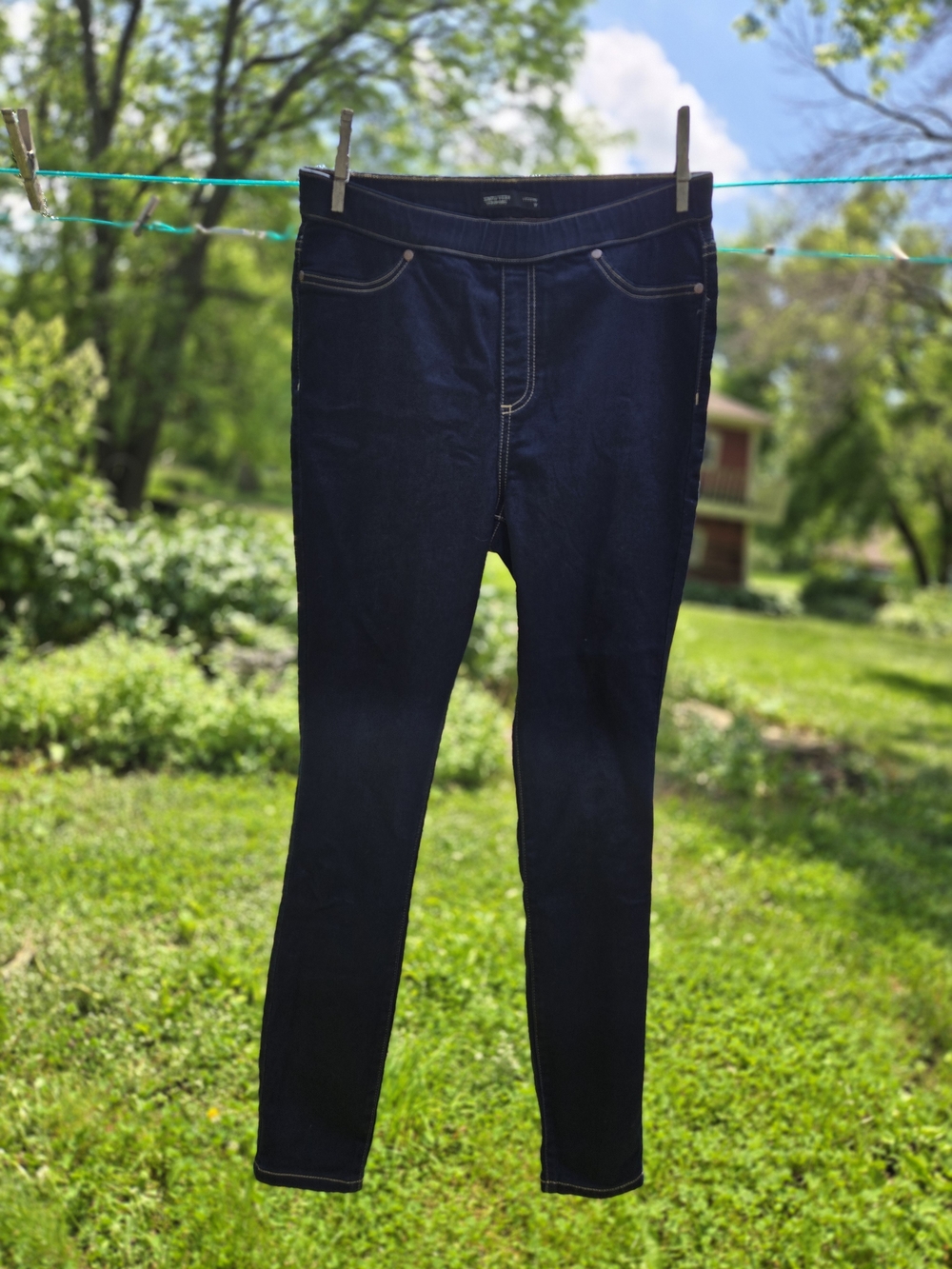 Womens Dark Blue Skinny Leggings